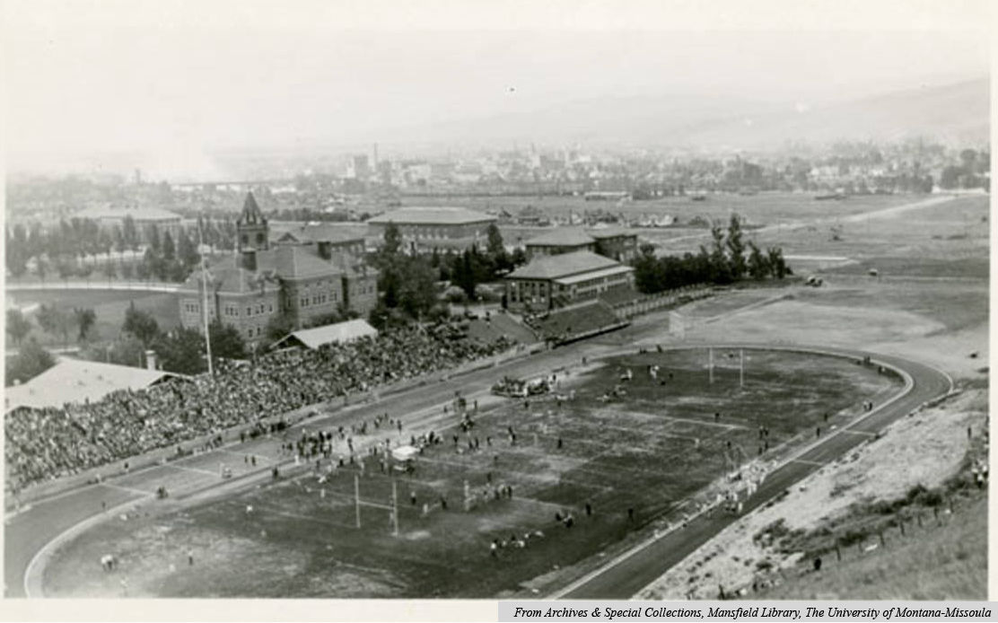 Football game on campus - date unknown